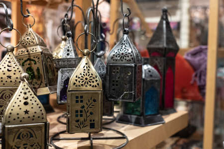 small lanterns from laton indiaの写真素材