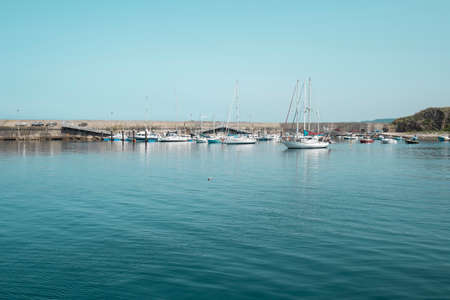 boats in a fishing port in an Asturian villageのeditorial素材