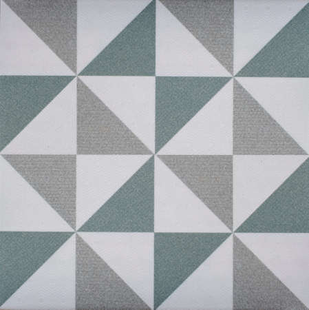 Close-up of old Portuguese tiles with details of geometric figures