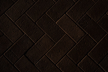 Black brick wall background, brick room, interior texture, wall background