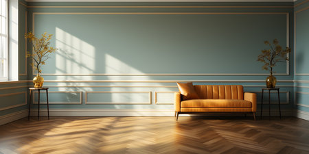 interior of classic living room with armchair, 3d render. ia generatedの素材