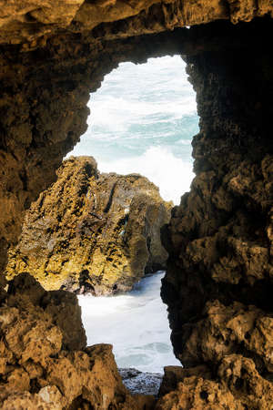 Landscapes of Eloro Beach in Noto, Sicily, Italy.