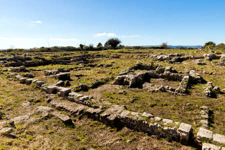 Landscapes of The Archaeological Zone - The Acropolis in Palazzolo Acreide, Province of Syracuse, Italy.の写真素材