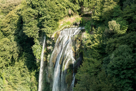 Wonderful Natural Sceneries of The Marmore Falls (Cascata delle Marmore) in Umbria, Terni Province, Italy (Part III).の写真素材