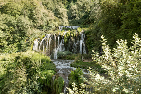 Wonderful Natural Sceneries of The Marmore Falls (Cascata delle Marmore) in Umbria, Terni Province, Italy (Part III).の写真素材