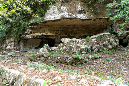Beautiful Sceneries of Cava Carosello Nature Reserve in Ancient Noto, Sicily, Italy. (Part II).の写真素材