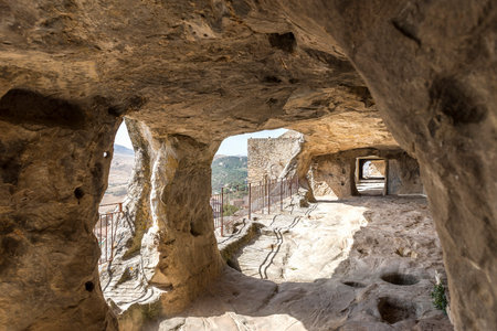 Architectural Views of The Ruins of Sperlinga Castle (Castello di Sperlinga) in Sicily, Italy. (Part III)の写真素材