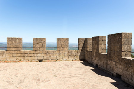 Architectural Sights of The Lombardy Castle (Castello di Lombardia) in Enna, Sicily, Italy. (Part...