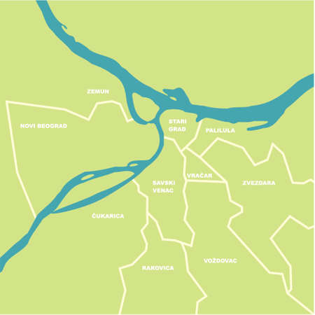 Belgrade municipalitiesのイラスト素材
