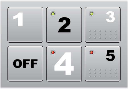 A set of square metallic buttonsのイラスト素材