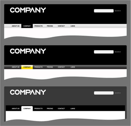 Clean web site headersのイラスト素材