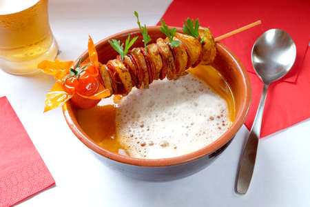 Beer soup - cold served healthy mealの写真素材