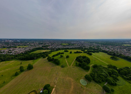 Aerial view of the city of Munich, Bavaria, Germanyの写真素材