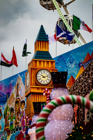Colorful Christmas fair in Munich.の写真素材