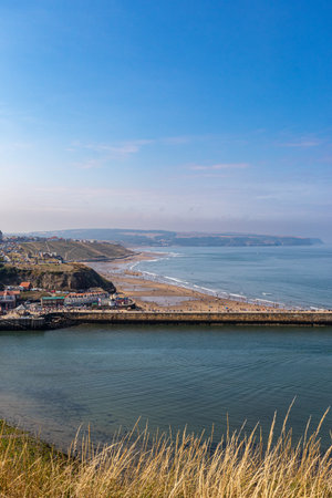 Coastline of East Sussex, England, UK in a beautiful winter dayの写真素材