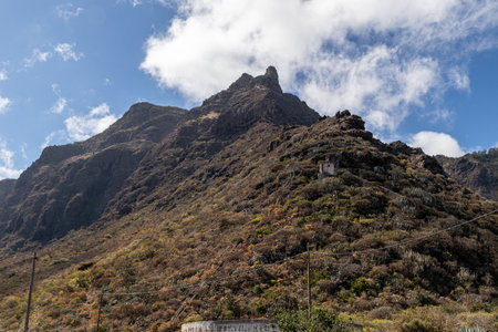 Mountain Landscape in Gran Canaria, Canary Islands, Spainの写真素材
