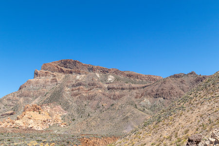 Desert Landscape in Gran Canaria, Canary Islands, Spainの写真素材