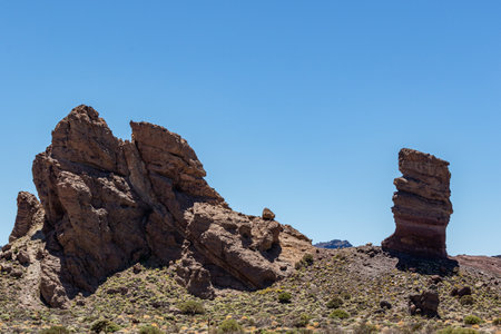 Rocks in the Teide National Park, Tenerife, Canary Islands, Spainの写真素材