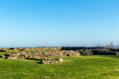 Ruins of the ancient city of Chersonesos, Sevastopolの写真素材