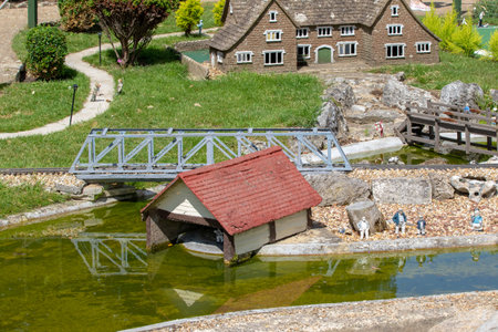 Miniature garden in Rotterdam, Netherlandsの写真素材