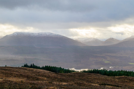 Scottish Highlands, Scotland, UK, in the early morning.の写真素材