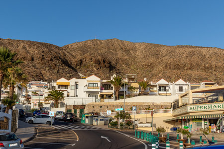 Street view in Tenerife, Canary Islands, Spain.の写真素材