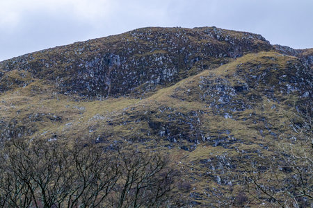 Mountain landscape in the Scottish highlands. Beautiful natural scenery.の写真素材