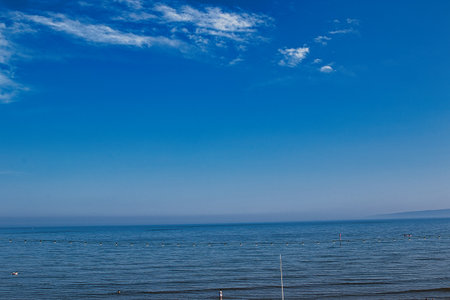 View of the Baltic sea from the beach of Gdansk, Polandの写真素材