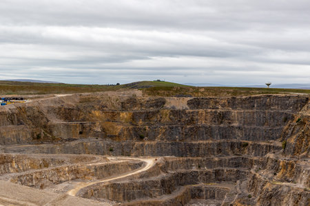 Landscape view of a quarry in the north of Scotland, UKの写真素材