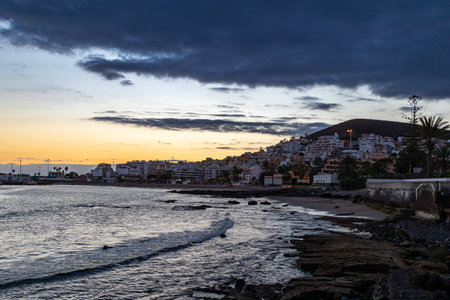 Sunset in Tenerife, Canary Islands, Spain. Long exposureの写真素材