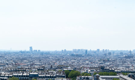 Paris, France. View from the Eiffel Tower to the city.の写真素材