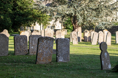 Old cemeteries in the countryside of England, UK.の写真素材