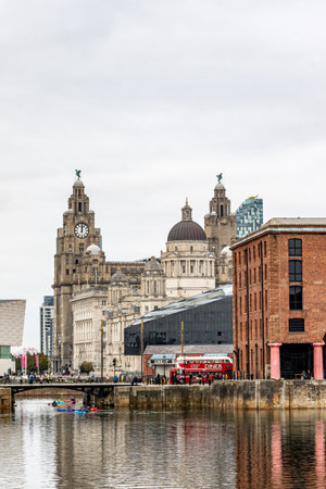 View of the River Mersey in Liverpool.の写真素材
