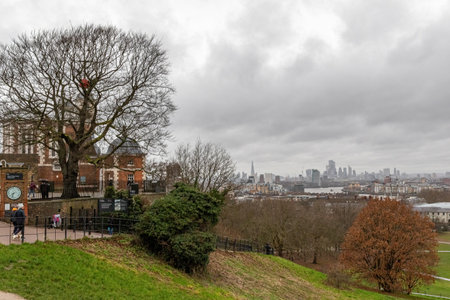View of the City of London from the Greenwich park, UKの写真素材