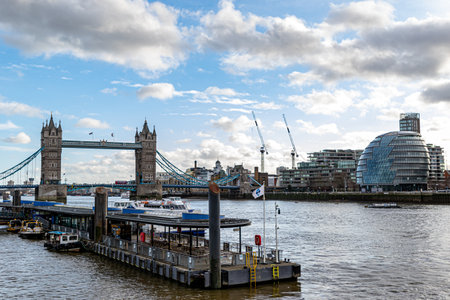 Tower Bridge, London, England, United Kingdom. View from the River Thames.