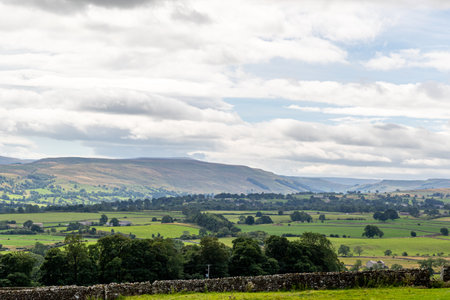 A view of the countryside in the Yorkshire Dales National Park.