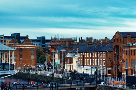 Cityscape of Liverpool, Merseyside, UKの写真素材
