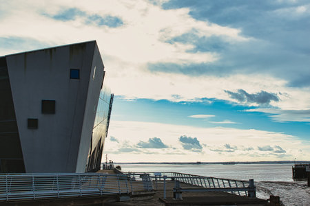 Modern architecture in Reykjavik, capital city of Iceland.の写真素材
