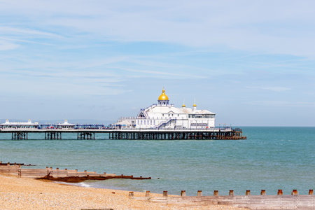 View of Brighton Pier on a sunny day, England, UK.の写真素材