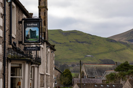 View of the village of Cumbria, England, UK.の写真素材