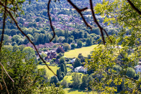 View of the village of Schmalkalden in Thuringiaの写真素材