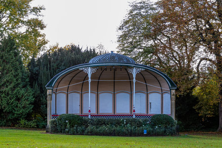 Gazebo in a park in the city of Gdansk, Polandの写真素材