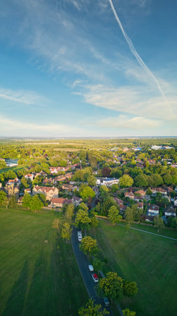 Aerial view of the city of Rothenburg ob der Tauberの写真素材