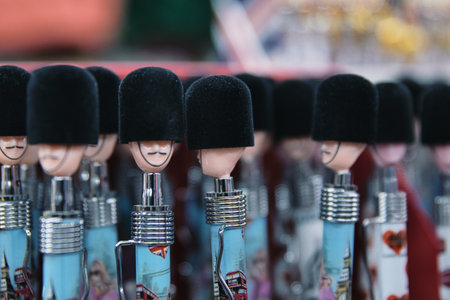 Unidentified Thai people sell souvenirs in Bangkok, Thailand.の写真素材