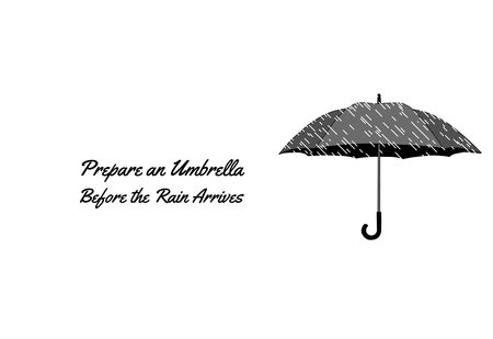 illustration prepare an umbrella before it rainsの写真素材