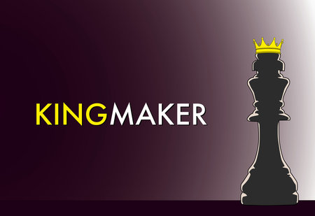King Maker chess illustrationの写真素材