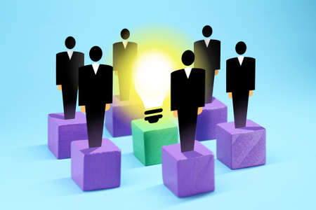 groups join to develop new ideas. Business concept. Selective focus.の写真素材