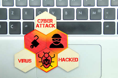 hexagon with security symbol. safety and security concept. Data Protection.