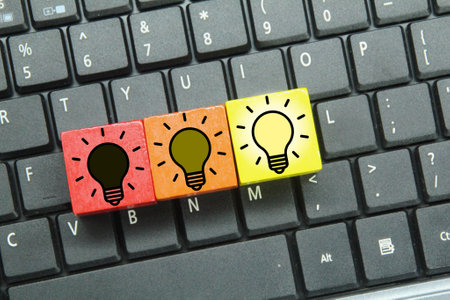 colored cubes with light bulbs and dim because there is no idea