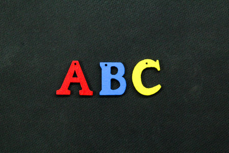 The letters of the ABC alphabet in various colors Suitable for children's Learningの写真素材